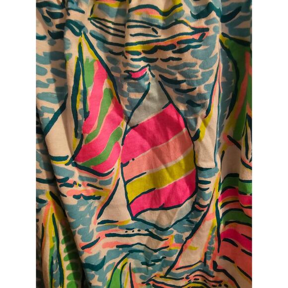 Lilly Pulitzer Strapless Ritz Romper You Gotta Regatta Sailboat sz large - Picture 5 of 8